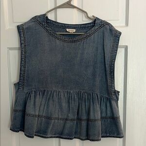 Anthropologie Denim Sleeveless Top